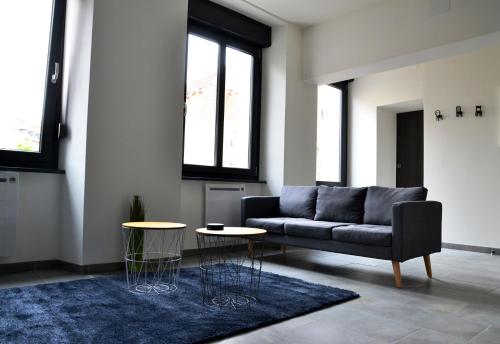 Χώρος καθιστικού στο Le cyclade, appartement de standing en hyper-centre.