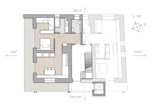Půdorys ubytování Kuglerhof Appartements
