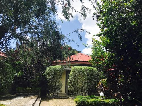 Ein Garten an der Unterkunft La Vallée de Bana