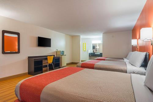Ένα ή περισσότερα κρεβάτια σε δωμάτιο στο Motel 6-Cleveland, TN