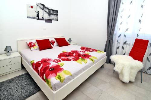 Giường trong phòng chung tại Villa Luna - beautiful, modern and luxurious