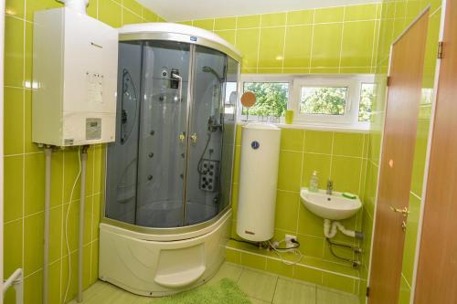 Koupelna v ubytování Pie ābeles