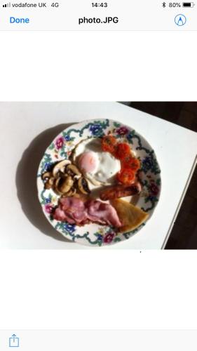 a plate of food sitting on a table at The Haven in Ballantrae