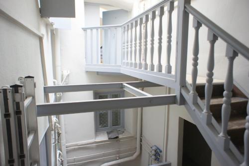an overhead view of a stairway in a building at Ze Perfect Place - Superbe Studio Vieux Nice - calme et climatisé in Nice