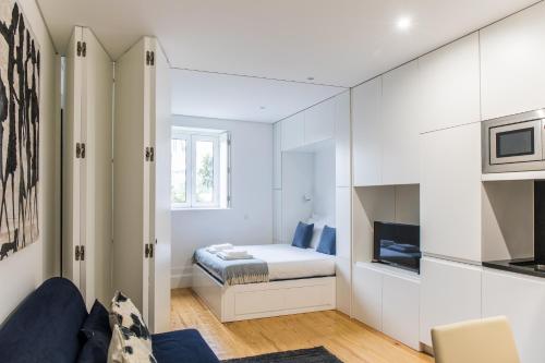Llit o llits en una habitació de Citybreak-Apartments Poveiros