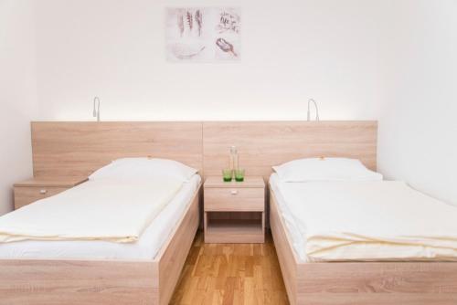 Cama o camas de una habitación en Gasthaus zur Waldschenke