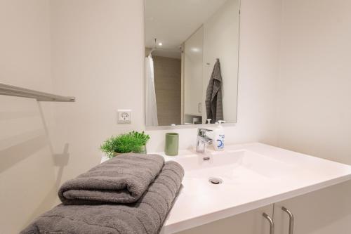 Kylpyhuone majoituspaikassa Aalborg Hotel Apartments
