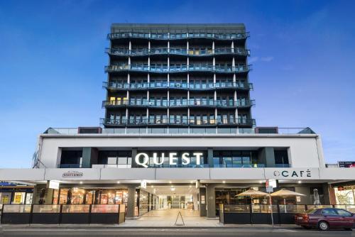 a building with a car parked in front of it at Quest Frankston on the Bay in Frankston