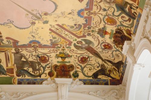 a room with a painting on the ceiling at Westminster Hotel & Spa Nice in Nice