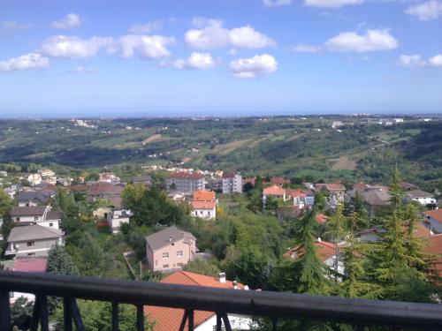 a view of a town from a balcony at Locanda Maja B&B in Guardiagrele