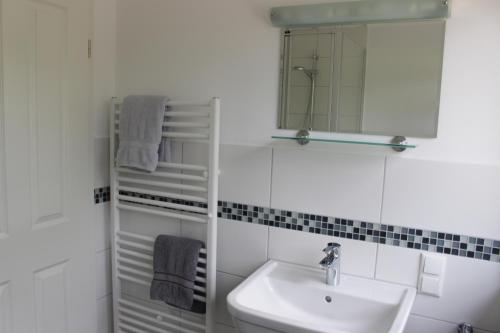 Koupelna v ubytování Heideträume Appartements
