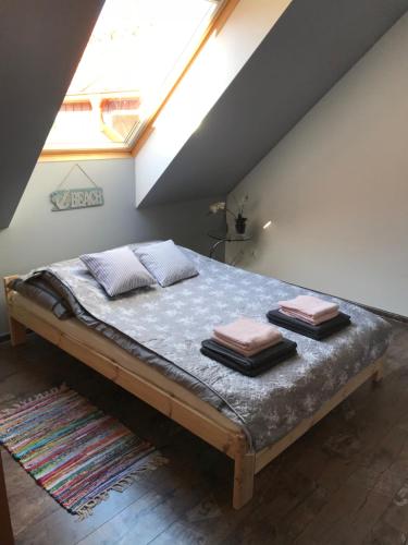 Postel nebo postele na pokoji v ubytování Apartament w Pucku z widokiem na Morze