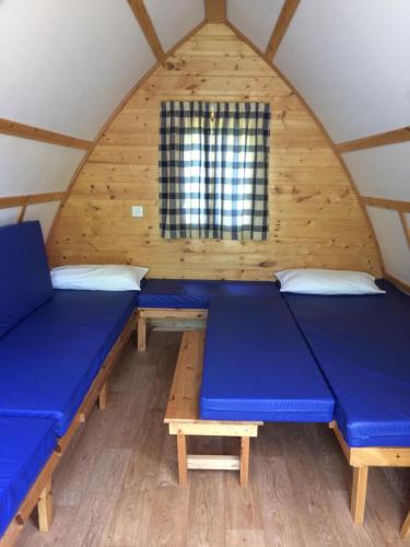 A seating area at Bower Pods 