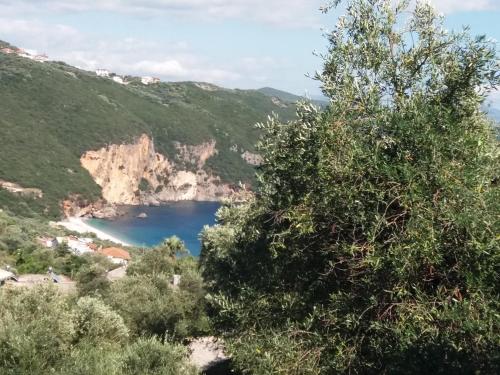 a view of a lake in the mountains at Tsanis in Parga