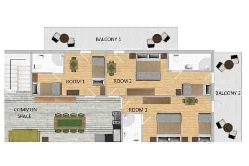 Frankovič Bed&Breakfast في Vinica: مخطط طابقي للمبنى