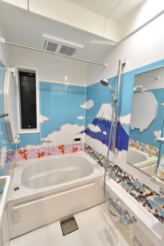 Koupelna v ubytování ASAKUSA EAST Terrace - KANDO