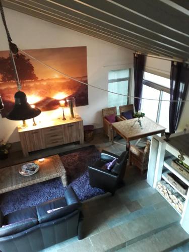 Ruang duduk di Villa Berk en Heide