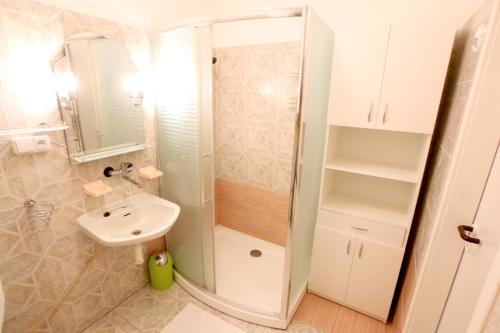 Koupelna v ubytování Penzion Paseky U Zapadlych vlastencu