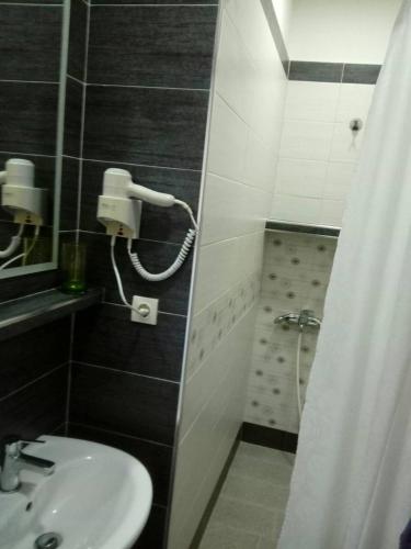 Koupelna v ubytování Hotel Klironomi
