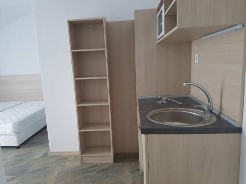 Kuchyň nebo kuchyňský kout v ubytování Guest House Evtimov