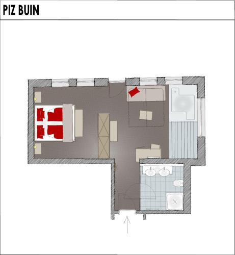 Půdorys ubytování Alpinhotel Monte Superior - Silvretta Card Premium Betrieb