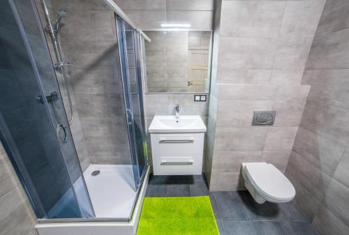 Vonios kambarys apgyvendinimo įstaigoje Апартаменти в центрі Львова - 1 хв до Площі Ринок