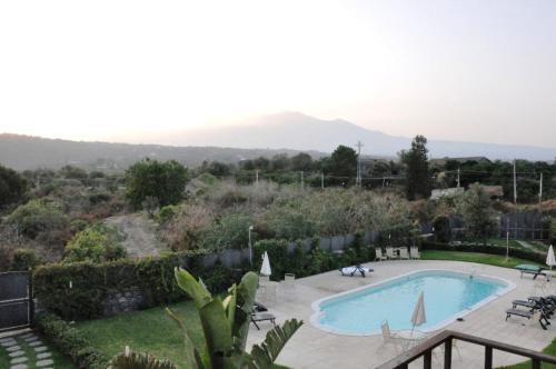 a view of the pool from the house at Case Vacanze Residence Trinacria in Acireale