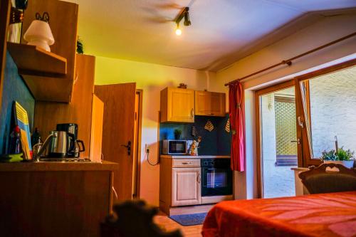 Kuchyň nebo kuchyňský kout v ubytování Gästehaus Riedl