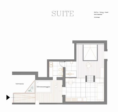 a floor plan of a house at Masseria Torrepietra in Monopoli