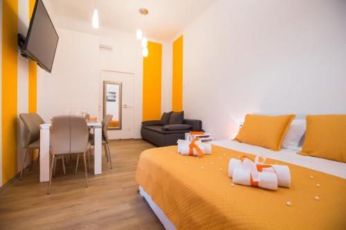 Postel nebo postele na pokoji v ubytování VisitZagreb Topaz&Sapphire