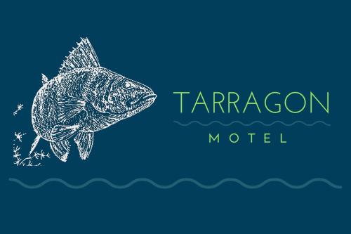 a drawing of a fish in the water at Tarragon Motel in Marinette