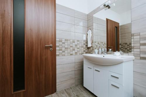 Koupelna v ubytování Hotel Mátrix