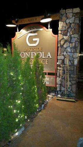 a sign that reads lancaster oneida entrance at Gondola Lodge & Tahoe Beach Club in South Lake Tahoe