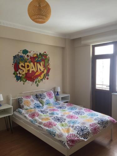 Ένα ή περισσότερα κρεβάτια σε δωμάτιο στο Deeps Hostel Eskişehir