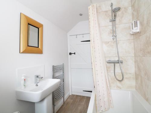 A bathroom at Gritstone Cottage