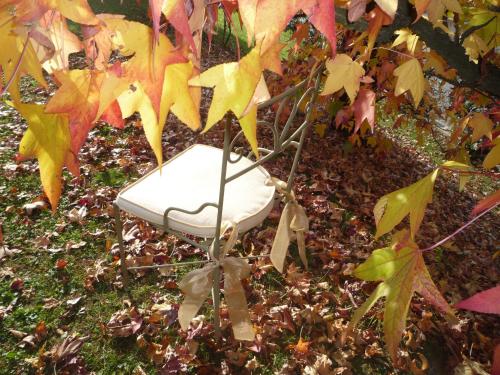 a white object sitting in the leaves of a tree at Al Chiarè in Oggiono