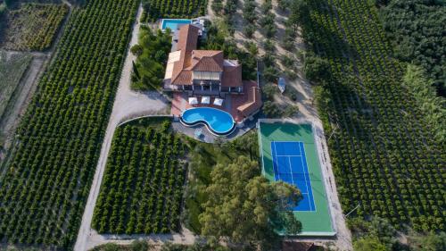 Ett flygfoto av Aneli Luxury Villas-Villa Anastasia