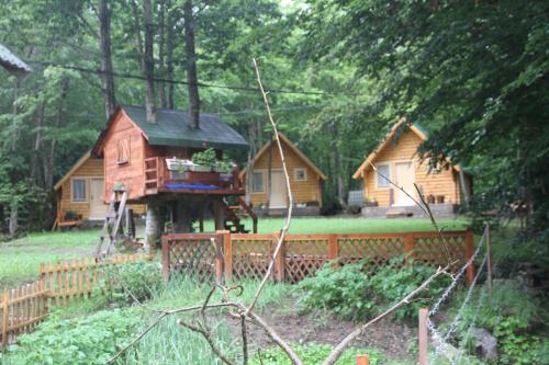 Κήπος έξω από το Bungalows Prokletije