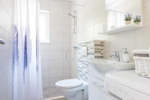 Koupelna v ubytování Guesthouse Pezo