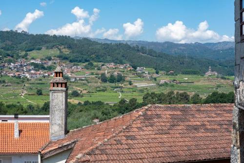 a view of a town from roofs of houses at Pazo de Esposende in Esposende