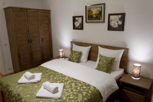 Ένα ή περισσότερα κρεβάτια σε δωμάτιο στο Vacation home