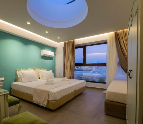 Vuode tai vuoteita majoituspaikassa Kimona Villa Seafront Swimming Pool Jacuzzi 6 Bedrooms 21 PAX Kouvohori Villas Crete