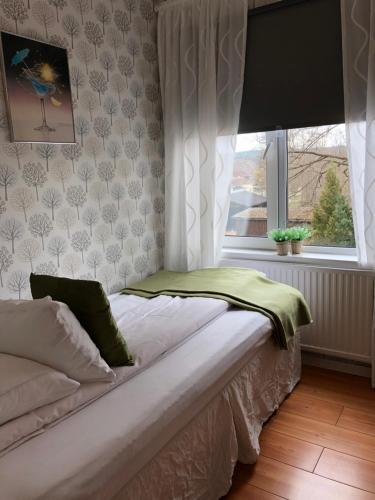 Katil atau katil-katil dalam bilik di Hotell Björnidet