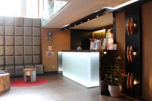 
The lobby or reception area at Hotel Expo Astoria
