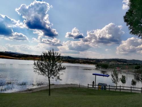 a view of a large lake with at Casa do Azibo in Santa Combinha