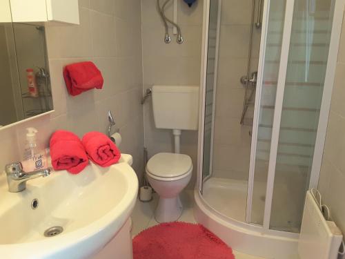 Koupelna v ubytování DELUX duplex apartment