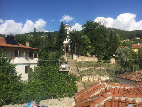 a view from the roof of a building at Vila Ilo in Tushemisht