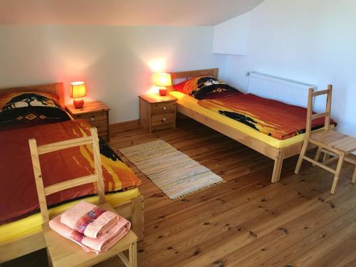 Postel nebo postele na pokoji v ubytování Ferienwohnung Dähne