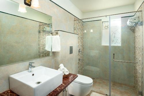 Koupelna v ubytování Hotel Rajasthan Palace