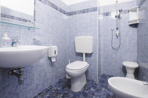 Koupelna v ubytování Hotel Edelweiss